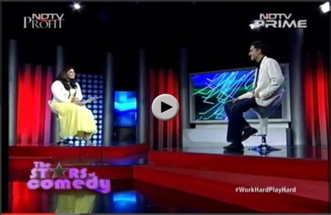 Samson Koletkar with Akriti Tyagi on NDTV's Rising Stars of Comedy